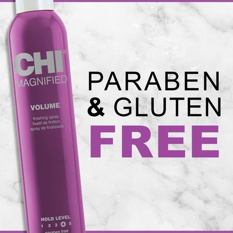 CHI Magnified Volume Finishing Hair Spray - Boost Volume & Shine, 2.6 Oz | Maximum Fullness & Resilience