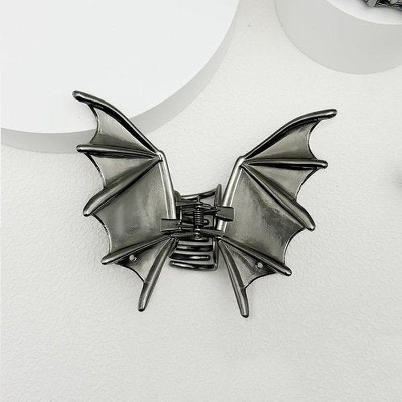 Parcce 3 Pieces Large Metal Spider Net Bat Hand Hair Claw Clips for Women and Girls Thick Long Hair, Gothic Decor Skeleton Spooky Hair Styling Accessories for Halloween Christmas Gifts