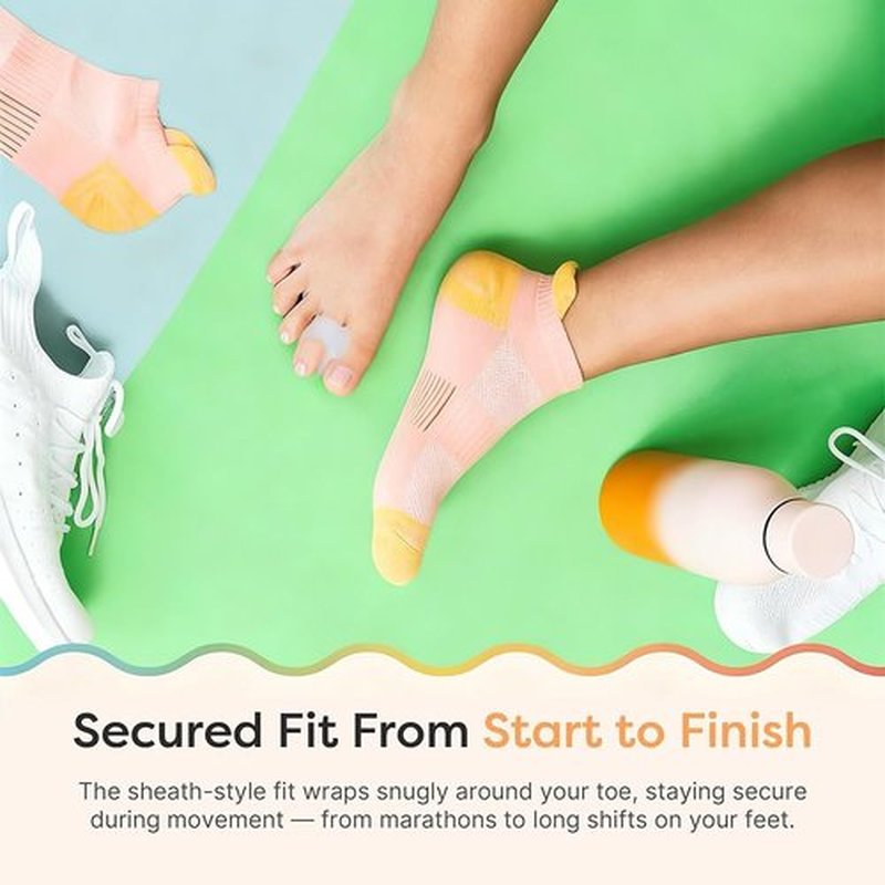 Gel Toe Separators for Overlapping Toes, Bunions, Big Toe Alignment, Corrector and Spacer， Preventing Rubbing & Relieve Pressure - 4 Pack (White)