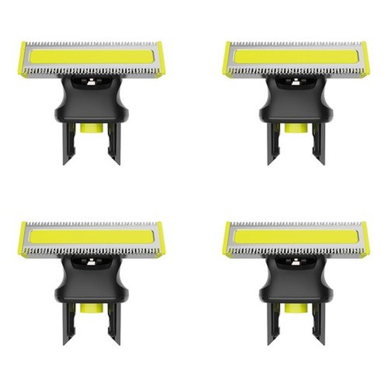 Norelco Replacement Electric Shaver Heads - Compatible with OneBlade QP14xx, QP25xx, QP26xx Models (4-Pack)