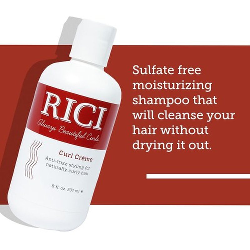 RICI Curl Creme - Anti-Frizz Styling Cream for Naturally Curly Hair | 8 Fl Oz Size