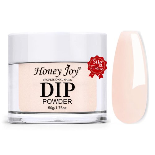 Honey Joy Clear Dip Powder - 1.76Oz/50g Dipping Powder for French Nail Art, Long-Lasting, Odor-Free, No Nail Lamp Needed, Perfect for DIY Manicure at Home or Salon, Strengthening Nails (Dip-50g-Nude)
