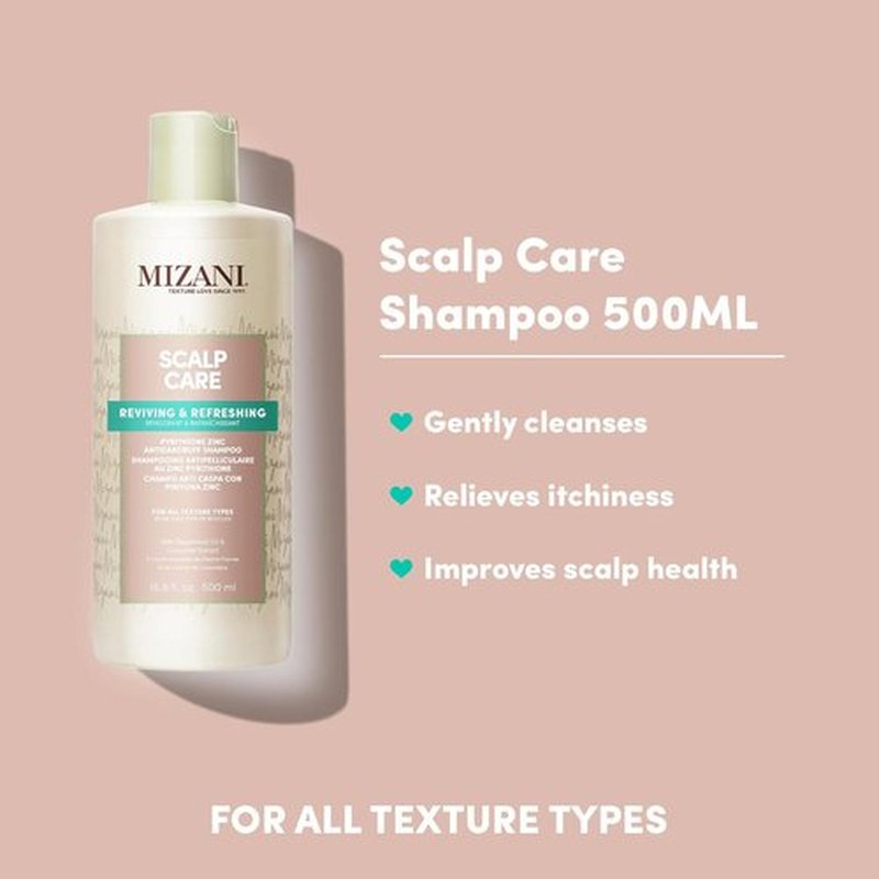 MIZANI Scalp Care Dandruff Shampoo - Deep Cleansing for Curly Hair & Scalp Health