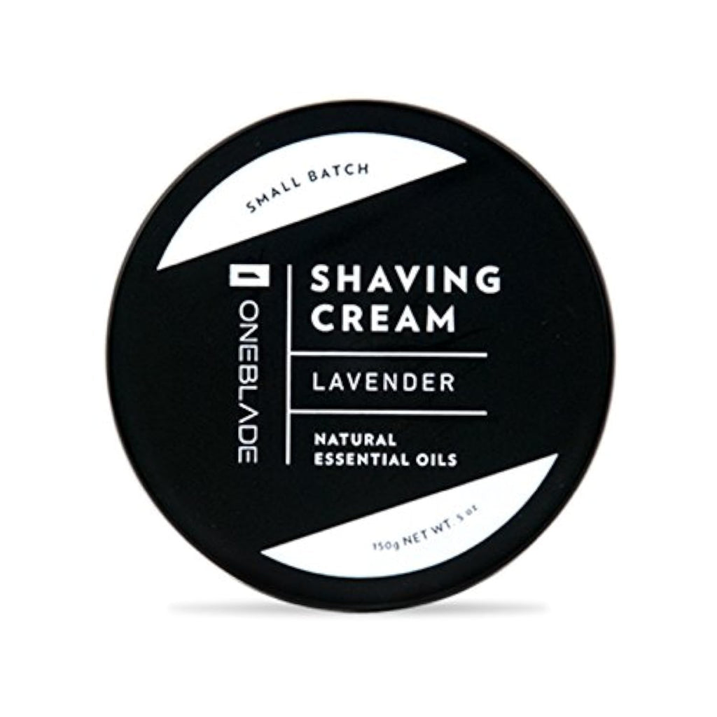 OneBlade Black Tie All-Natural Lavender Shaving Cream for Men 150ml - Sulfate, Paraben, & Alcohol Free
