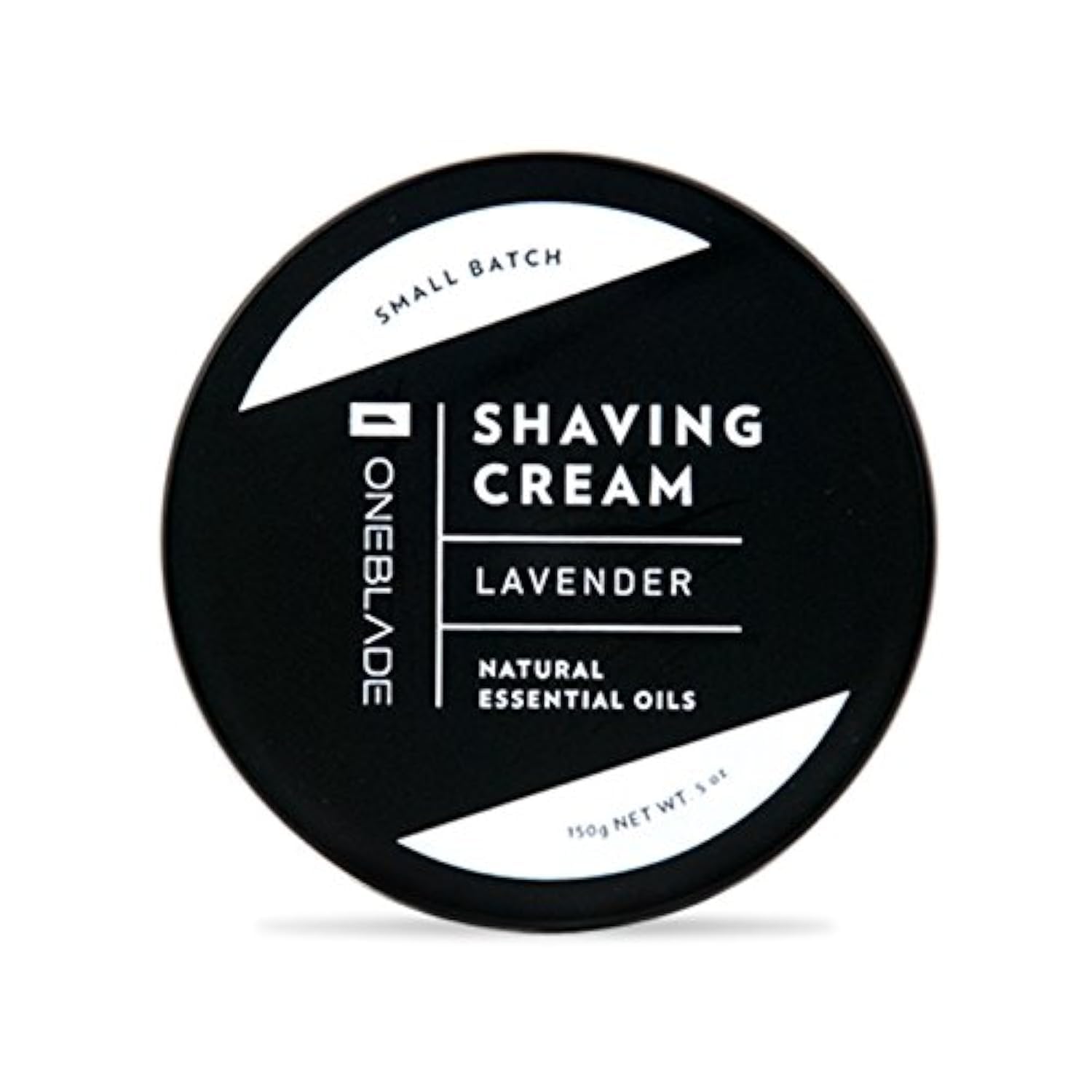OneBlade Black Tie All-Natural Lavender Shaving Cream for Men 150ml - Sulfate, Paraben, & Alcohol Free
