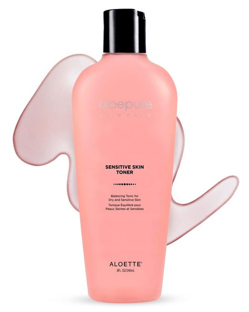 Aloette Sensitive Skin Toner for Face - Gentle Daily Facial Toner Soothing, Hydrating for Dry & Sensitive Skin - Removes Excess Oil, Dirt, Clogged Pores & Impurities - Cucumber, Chamomile & Aloe Vera