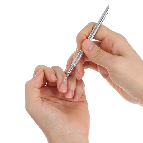 Guduling 4 pcs Stainless Steel Cuticle Pusher,Cuticle Remover Tool,Nail Cleaning Cuticles Stick,Metal Nail Cuticles Pusher Nails Polish Remover Tool for Professional Manicure Pedicure