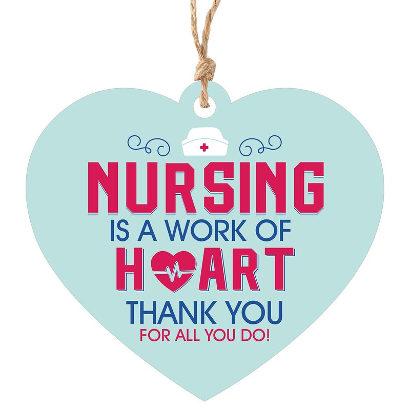 Nurse Week Gift Tags with String - 50PCS Nurse Thank You Tags Nurses Appreciation Tag Thank You for All You Do Gift Tag Heart Design Tag for Nurses Week Decoration