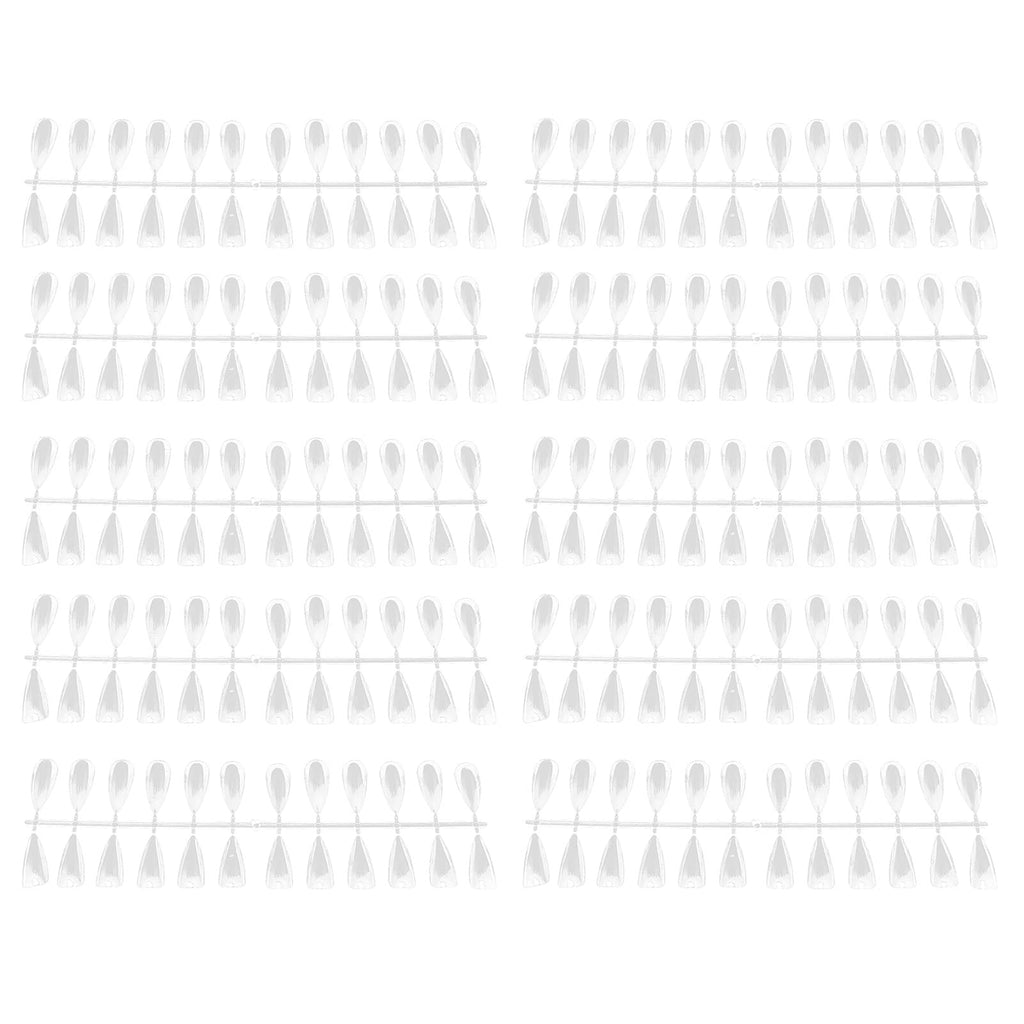240pcs Transparent Nail Sticks for Nail Art Polish Display Tips, Durable & Portable Manicure Supplies,Transparent(Long tip 240 pieces)