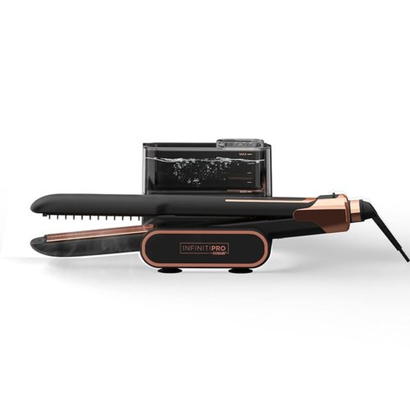 INFINITIPRO by CONAIR Steam Therapy Flat Iron - 1.5-Inch Hair Straightener for Smooth, Sleek Styles