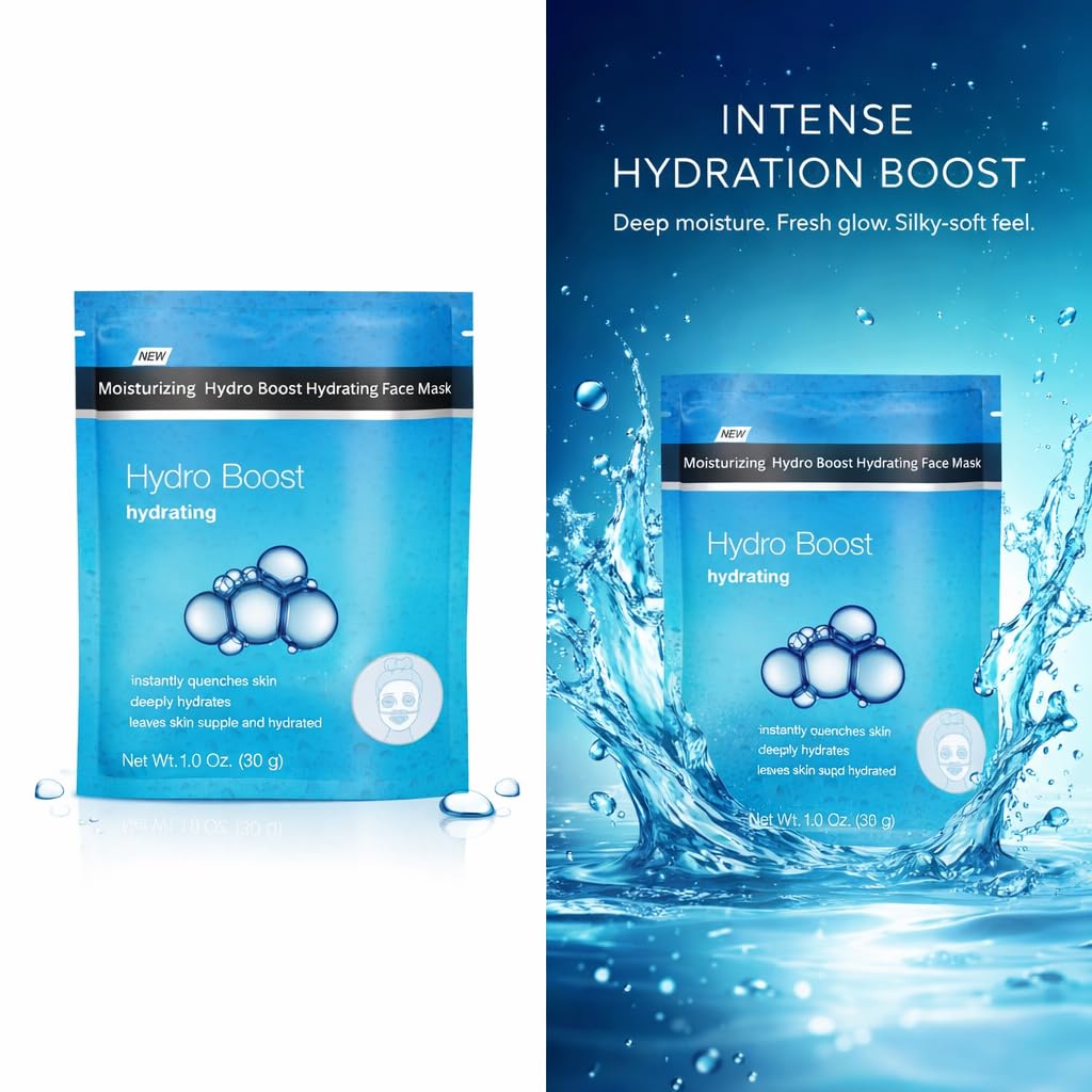 Daily Facial Sheet Mask, 1 oz Single Use Face Mask with Smooth Gel Texture, Refreshing Skin Care Mask for Home and Travel Use, Suitable for All Skin Types