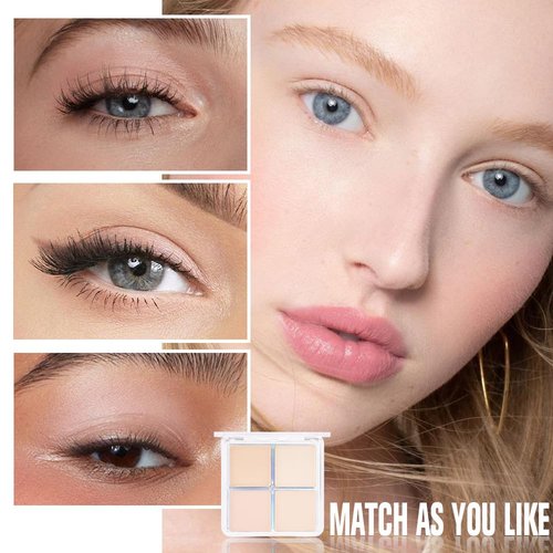 Kaely Eyeshadow Quad - Vanilla Nude Beige Matte & Shimmer Palette for Mature Skin | Pigmented & Waterproof