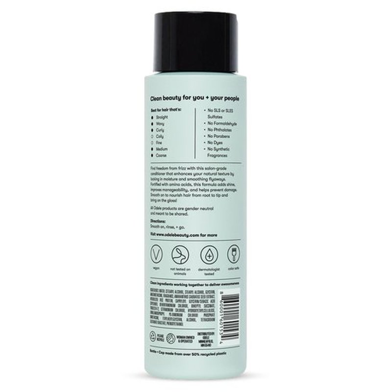 Odele Smoothing Sulfate-Free Conditioner for Extra Moisture, Frizz Control, Shine, and Straight to Curly Hair Types, 13 Fl Oz