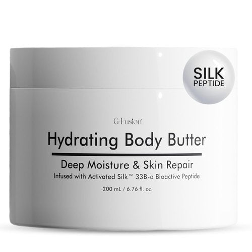 Skiennix Hydrating Silk Peptide Body Butter - Lightweight, Non-Greasy Moisturizer with Aloe Vera & Vitamin E for Dry Skin - Deep Nourishment & Hydration