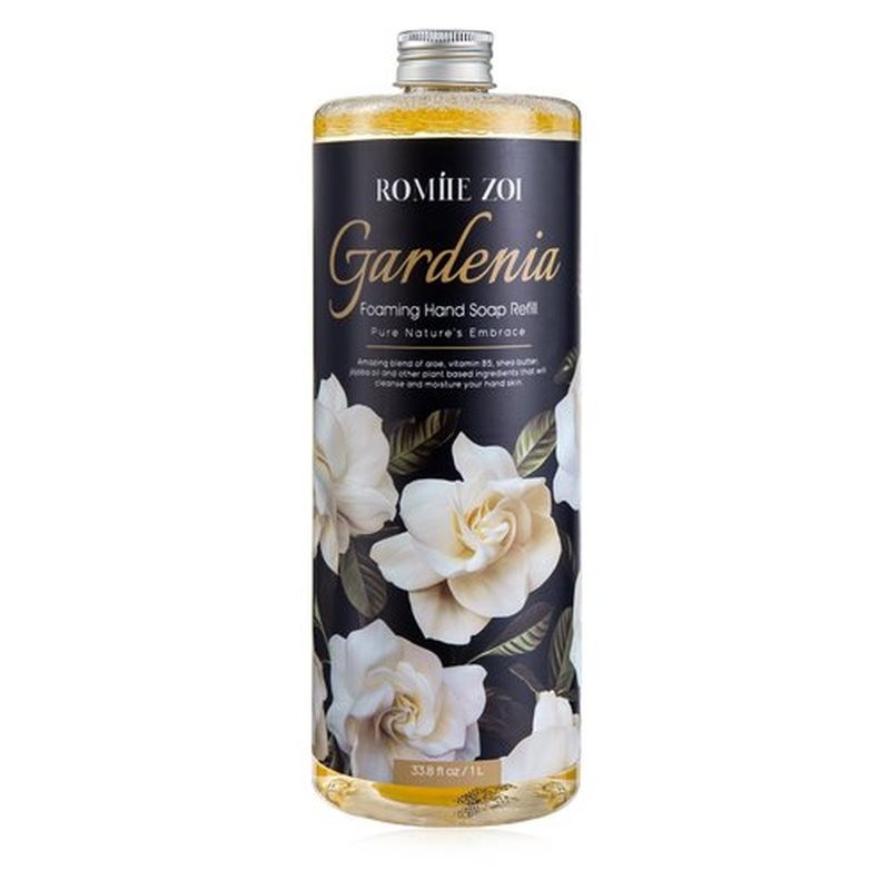 ROMIIE ZOI Foaming Hand Soap Refill, Gardenia, Gentle & Moisturizing Formula, 1 L/ 33.8 FL OZ