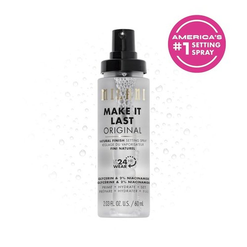 Milani Make It Last Setting Spray - 24-Hour Wear Makeup Sealer & Primer, Cruelty-Free Vegan Mist, 2.03 Fl. Oz