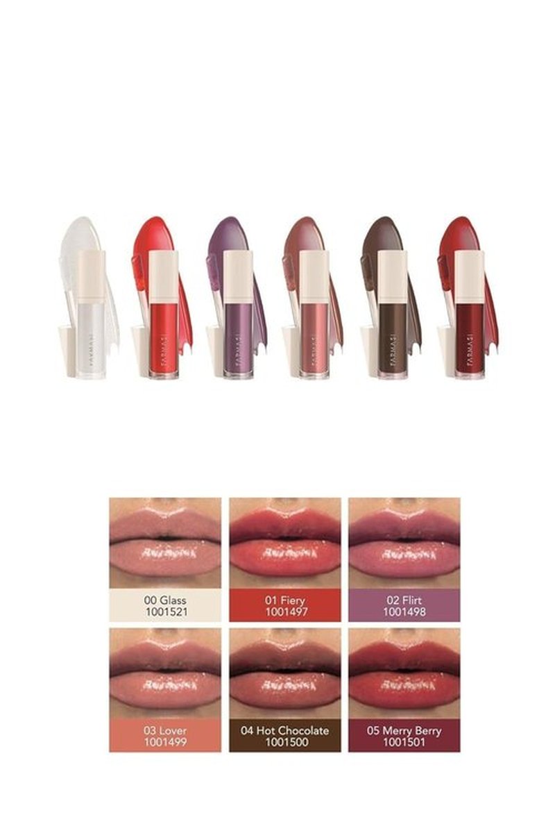 FARMASi Tinted Lip Plumper - Hydrating Lip Gloss for Fuller, Youthful Lips | Fiery High-Shine Finish