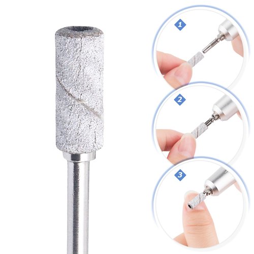 Mesee 2 Pieces Mandrel Bits for Small Nail Sanding Bands 3.1mm Mini Mandrel Nail Drill File Heads 2.35mm Shank Nails Mandrels Fit Electric Manicure Pedicures Tools