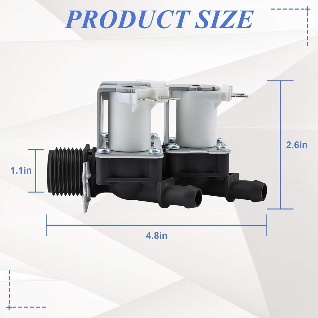 TOMOON 5221ER1003A 5220FR2075L Water Inlet Valve Fit for LG &Ken.more Front