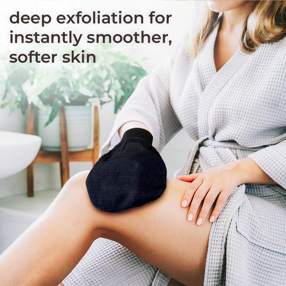 Natural Elephant Exfoliating Hammam Glove | Authentic Moroccan Kessa Body Scrub Mitt for Spa-Quality Skin Renewal (Chocolate Brown Single)