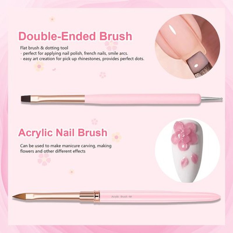 Honey Joy Nail Art Brushes Set Palette Holder Gel Polish Nail Art Design Pen Painting Tools Fingernail Brush Nail Cleaning Brush Nail Art Liner Brush and Nail Dotting Pen for Home DIY Salon-NAT260