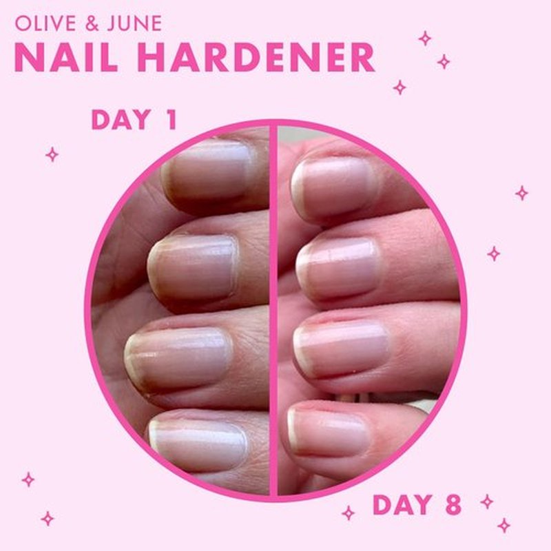 Olive & June Nail Hardener - Strengthens & Protects with Bamboo Extract | Vegan & Cruelty-Free | Easy Application