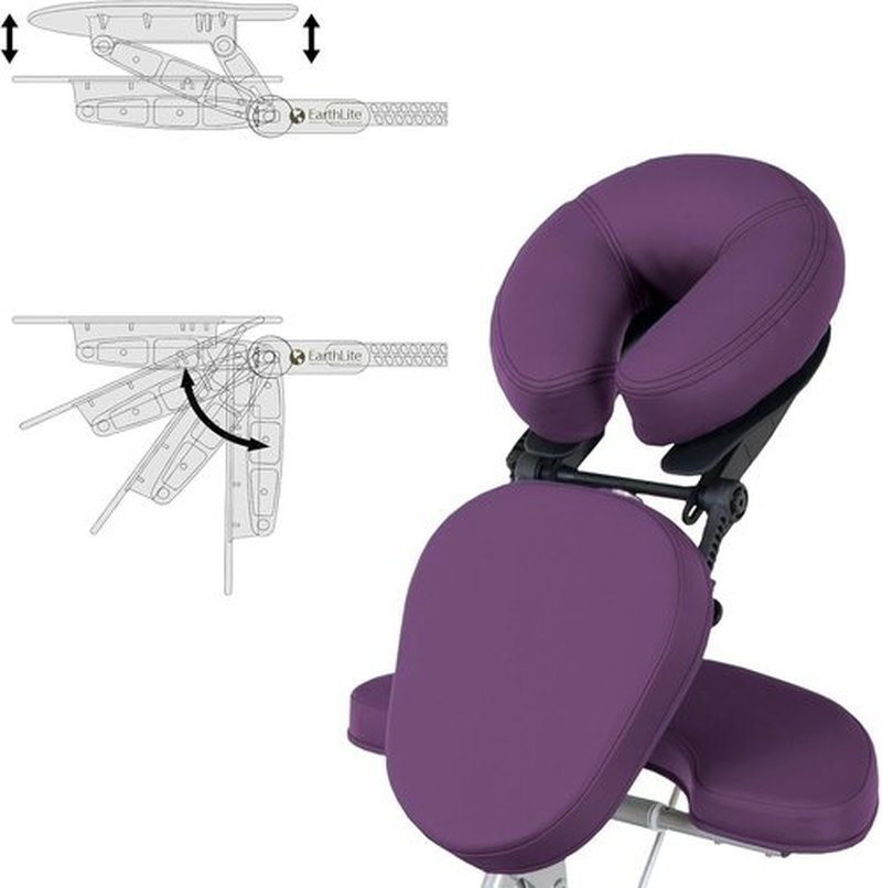 Earthlite Portable Massage Chair Package Vortex - Lightweight, Compact Design with Carry Case & Sternum Pad (15 lbs)