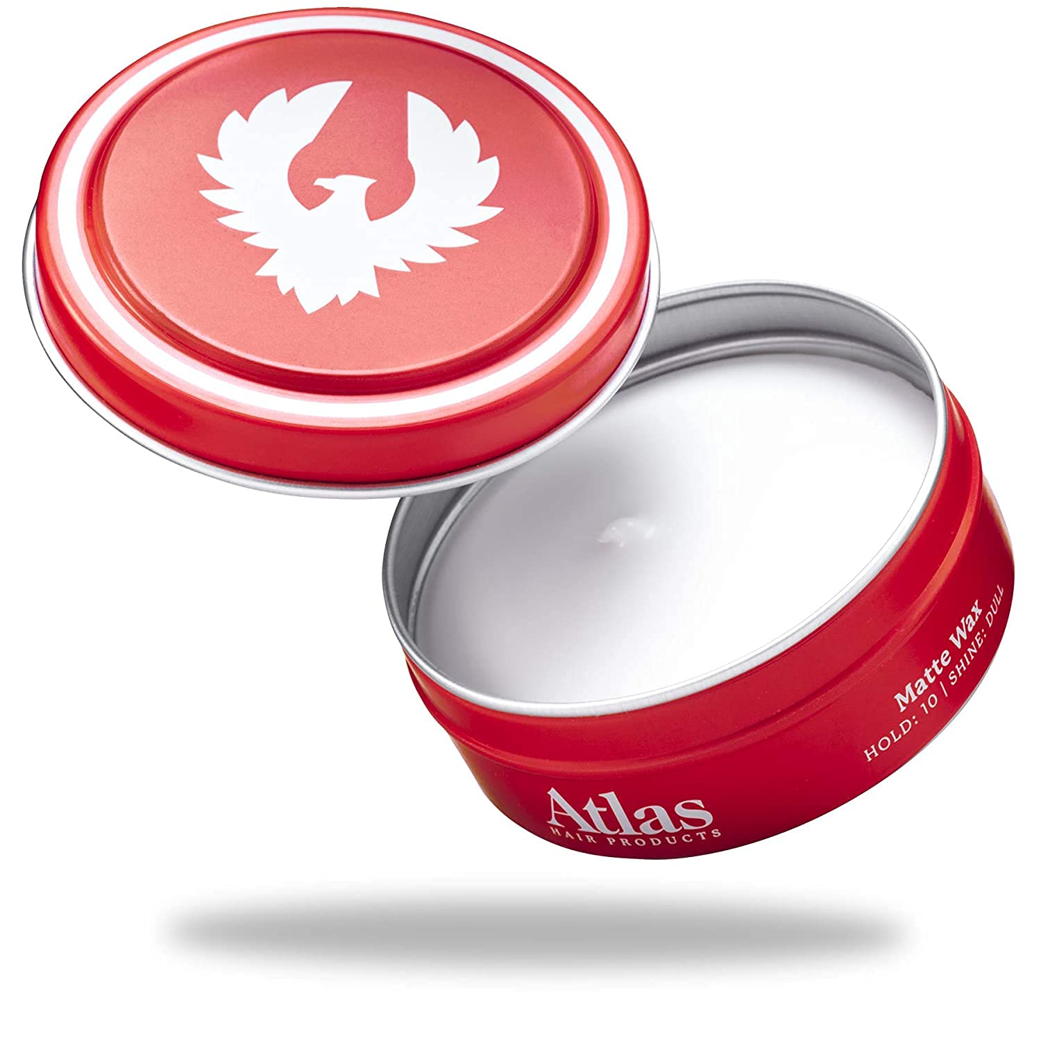 Atlas Pomade for Men, High Hold Anti-Frizz Wax, Matte Texture, Volumizing Hair Styling Wax, Hair Paste, For All Hair Types, Water Soluble, 2.4oz, Pack of 1