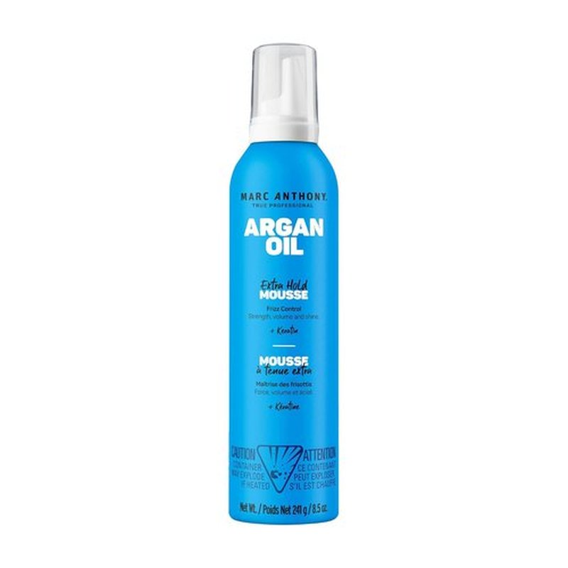 Marc Anthony Volumizing Hair Mousse - Extra Hold Styling Mousse with Argan Oil & Keratin for Frizz Control | Lightweight for All Hair Types