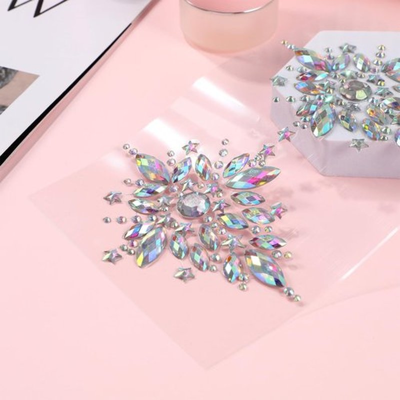 Rhinestone Face Gems Body Jewelry Stickers Rhinestone Women Bra Breast Pasties Carnival Party Body Stickers