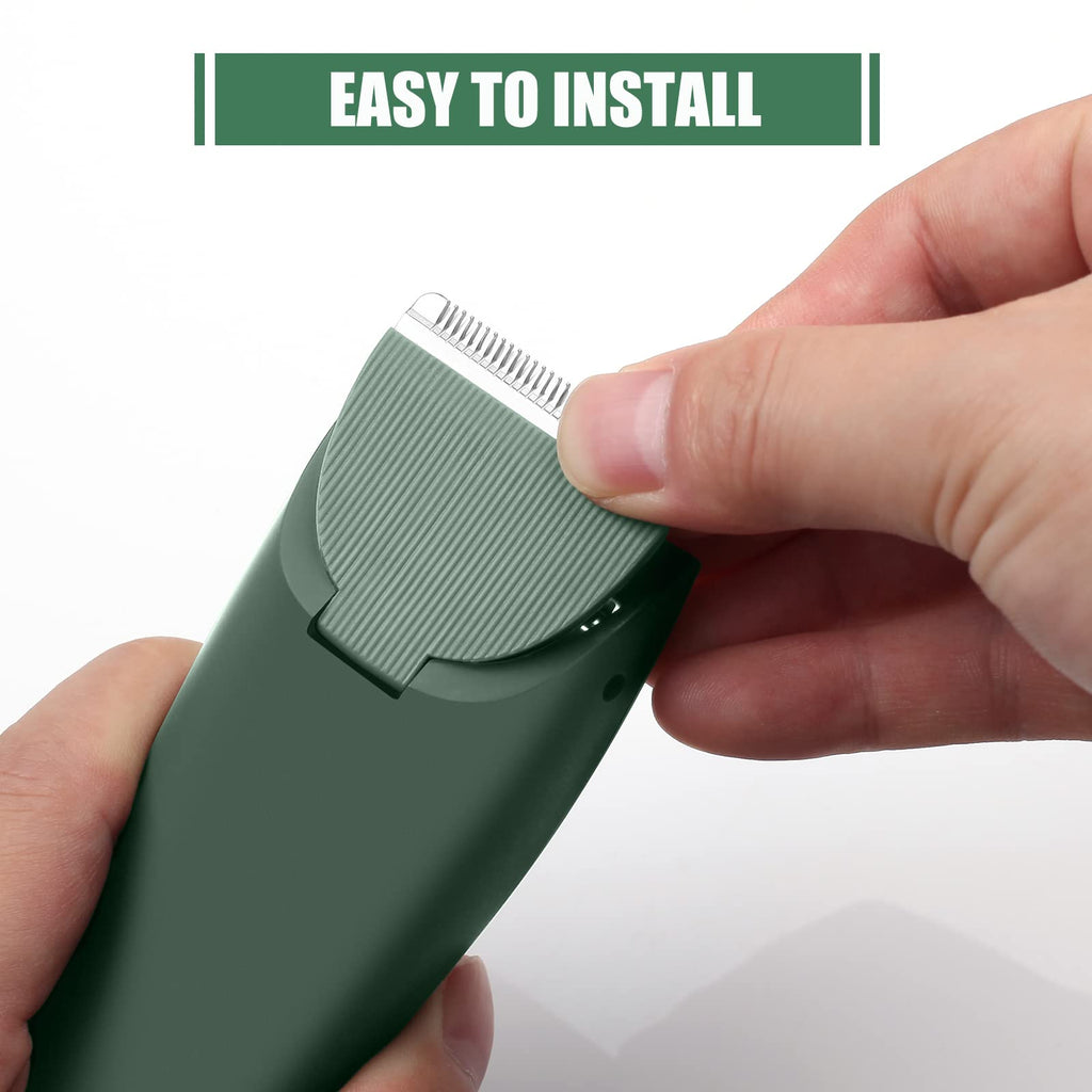 2 Pack Replacement Blades for Meridian Trimmer, Hygienic Ceramic Replacement Blades Compatible with Meridian The Trimmer (Onyx & Sage), Green