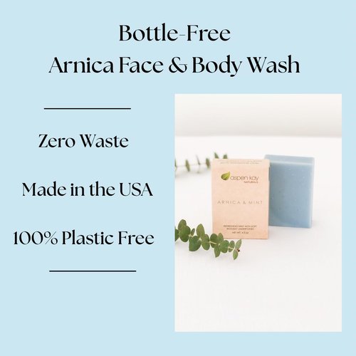 Aspen Kay Naturals Arnica Soap. With Organic Shea Butter, Arnica Oil & Pure Essential Oils. All Skin Types. Made in the USA. 4.5 oz Bar (Pack of 2)