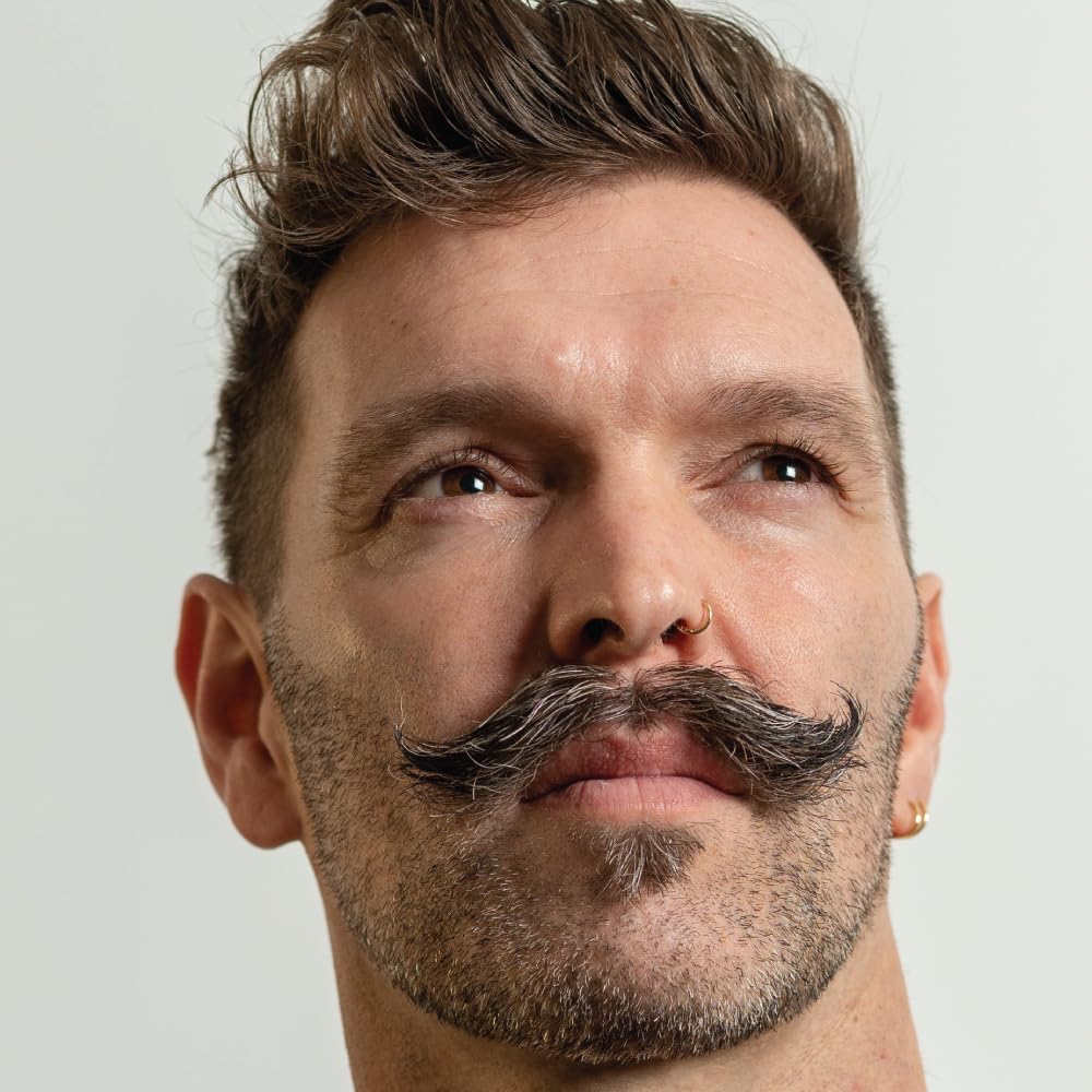 ZEUS Handmade Saw-Cut Mustache Pocket Comb for Men (Tortoiseshell) B12