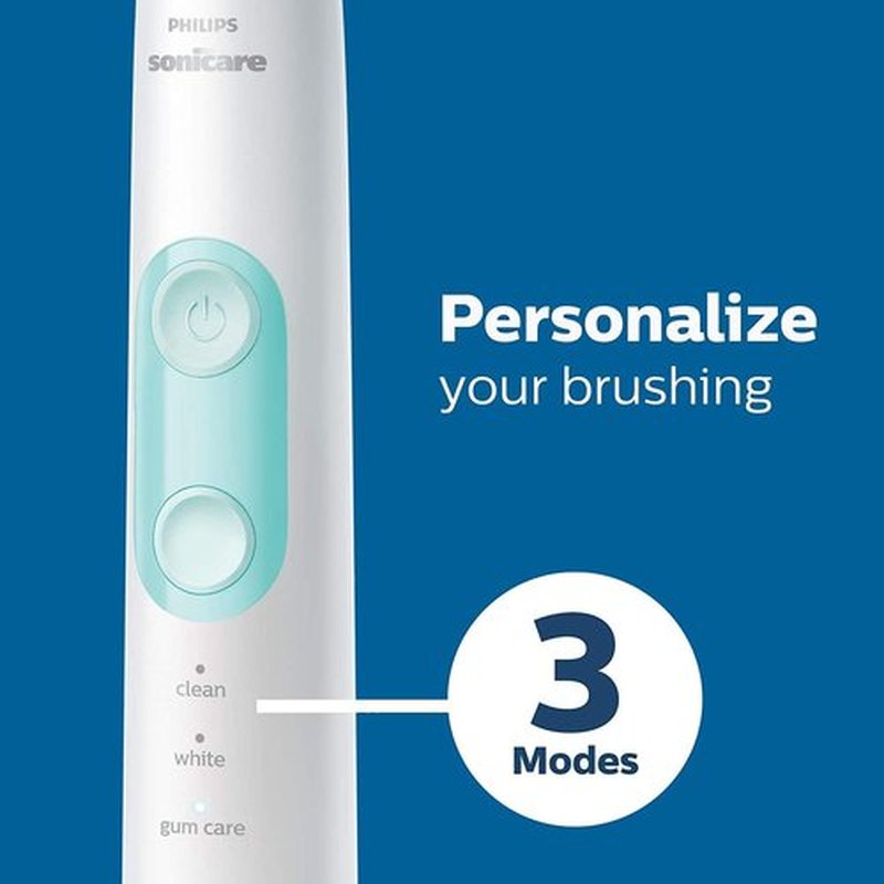 Philips Sonicare ProtectiveClean 5100 Electric Toothbrush - Pressure Sensor, 3 Modes, Travel Case, White, Model HX6857/11