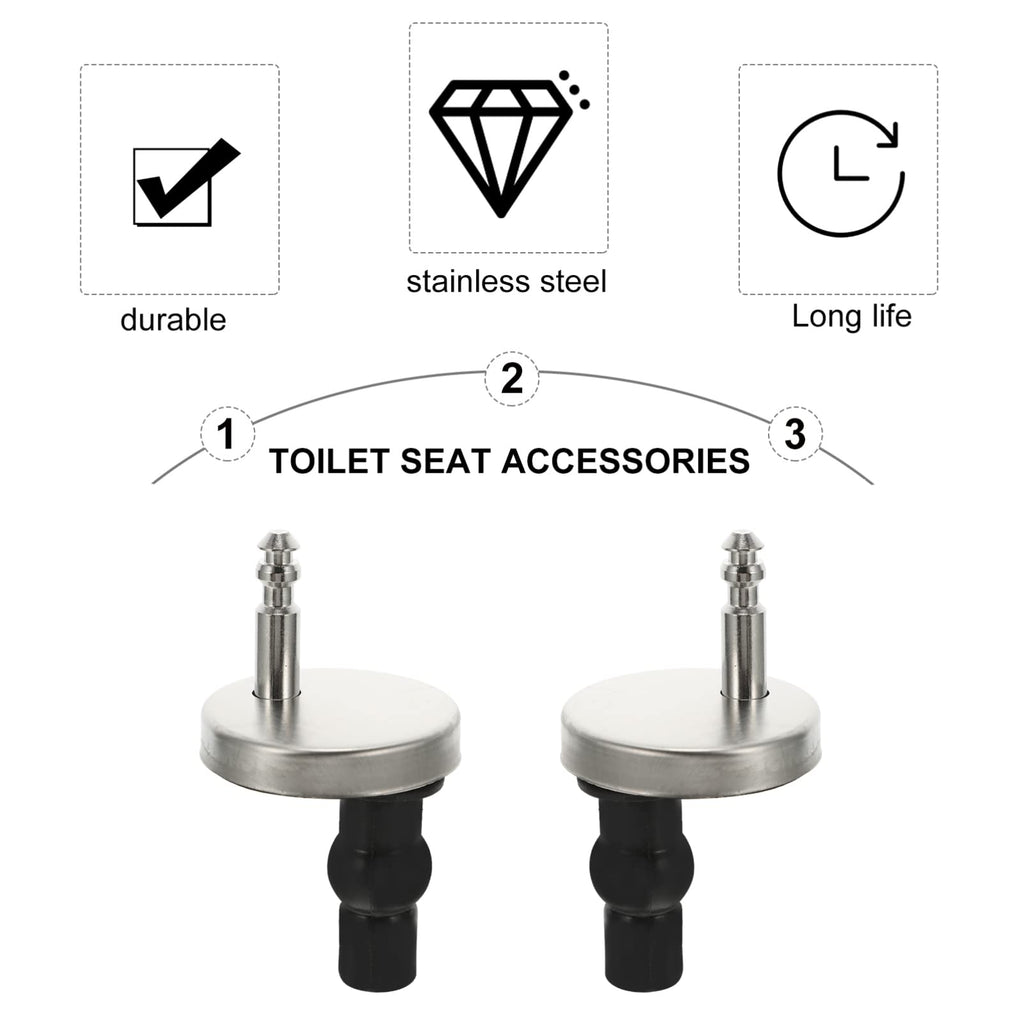 Toilet Seat Replacement Bidet Parts: 2pcs Seat Hinge Replacement Toilet Screws Cover Nuts Screws Mount Hardware - Hinge Fixings Nuts