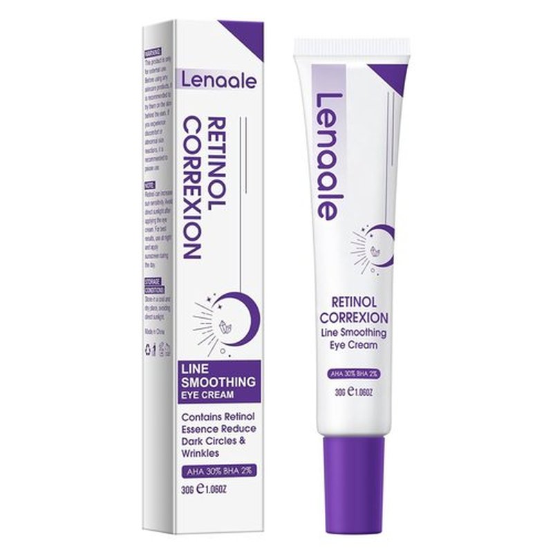 Regine Switzerland Retinol Eye Cream - Reduce Dark Circles & Puffiness with Hyaluronic Acid, Peptides & Caffeine