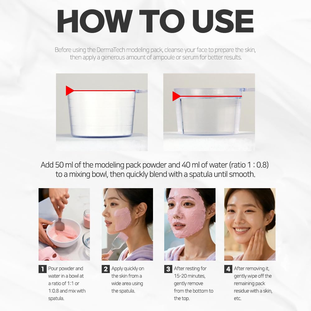Modeling Mask with CICA for Face – NEEDS NATURE | Soothing & Redness Relief Peel-Off Rubber Mask | Korean Skincare | Home Spa Treatment | 1000g Powder Pack with Mixing Tools