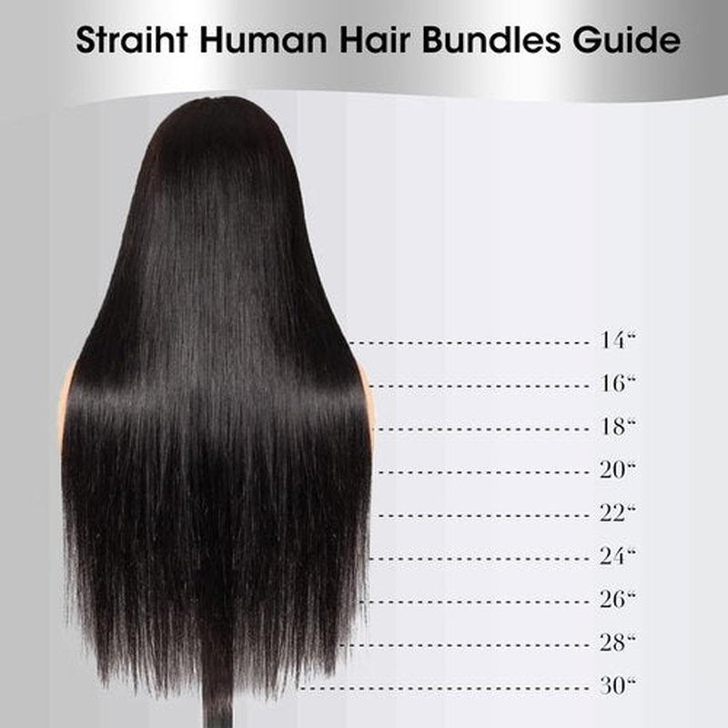 15A Straight Human Hair Bundles, 3 Bundles 24 26 28 Inch Straight Bundles Human Hair,Triple Lifespan 3x,100% Unprocessed Cambodian Raw Hair Bundles for Women