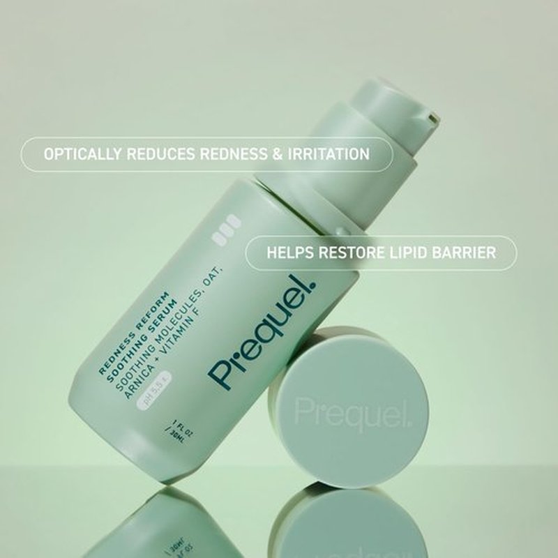 Prequel Skin Redness Reform Calming Serum - Soothing Oat Extract for Sensitive Skin | 1oz Pump