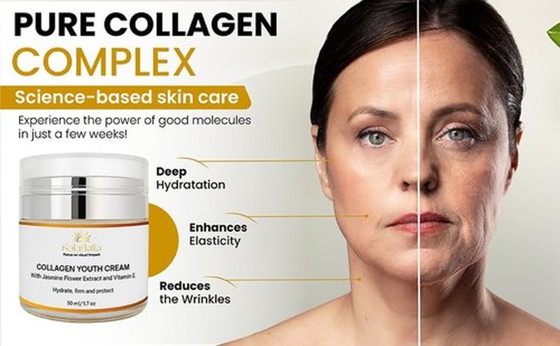 Collagen Youth Cream & Hyaluronic Acid Serum Set by Solarielle – Anti-Aging Skincare Duo for Deep Hydration, Firming & Wrinkle Care