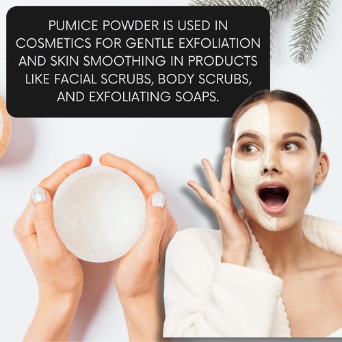 100% Natural Pumice Powder for Facial Masks, Skin Exfoliation, Soap Making and other cosmetic formulations 1 lbs / 454 gms