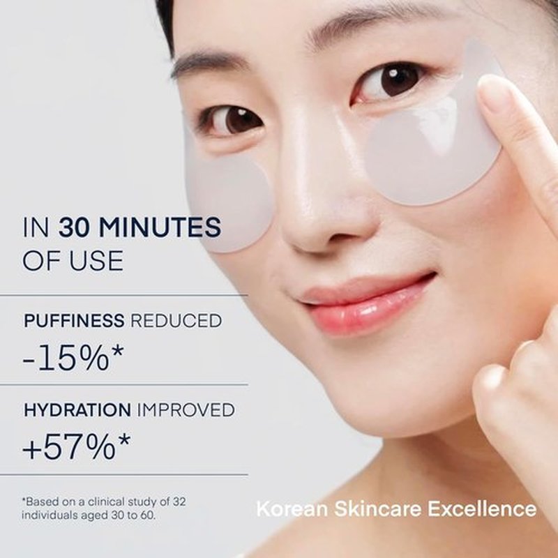 Terez & Honor Under Eye Patches - 60 Korean Hydrogel Masks for Dark Circles & Puffiness | Hydrating, Vegan, Fragrance-Free