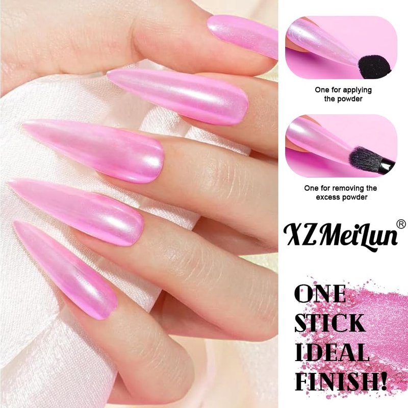XZMeiLun Cat Eye Nail Powder, Big-Capacity 0.8g 9D Cat Eyes Magnetic Powder Gold Magic Mirror Effect Pigment Holographic Nail Art Glitter, Can Mixed with Builder Gel Nail Polish for Use