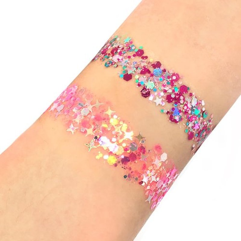 Neon Pink - Holographic Body Glitter Gel for Body, Face, Hair - Vegan & Cruelty Free - Electric Bliss Beauty (Neon Pink)