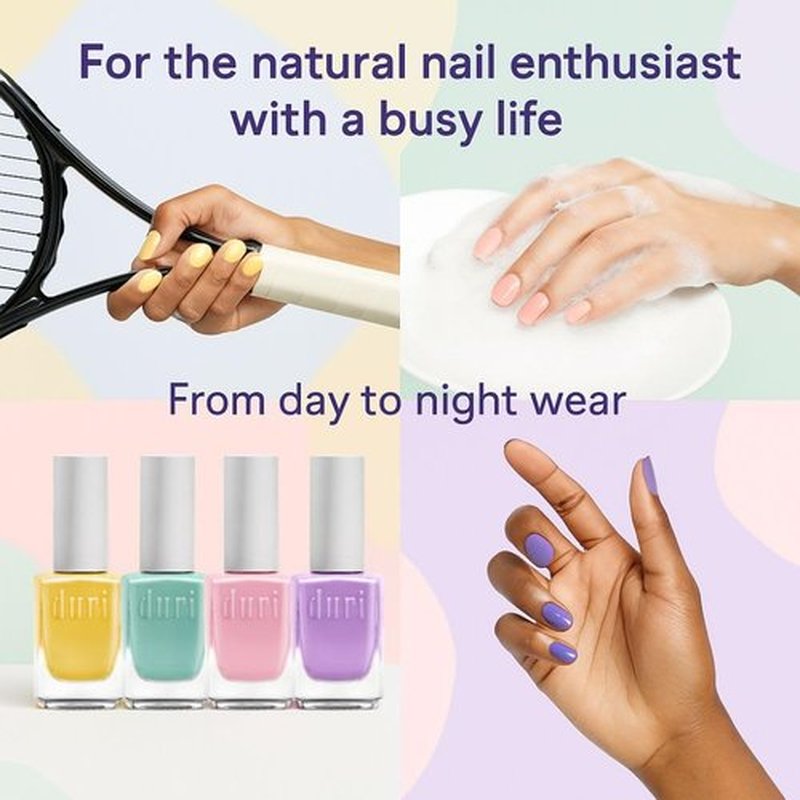 duri Nail Polish, 107S Cloud True Blue, Pastel Blue Color