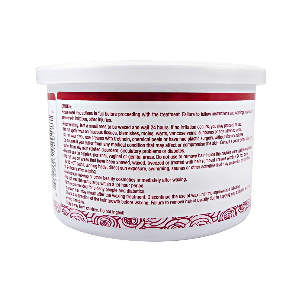 Waxness Creamy Soft Wax Tin Rose 14 oz (400 g) – Professional Strip Wax with Creamy Formula for Face & Body, Ideal for Coarse Hair – Made in Italy