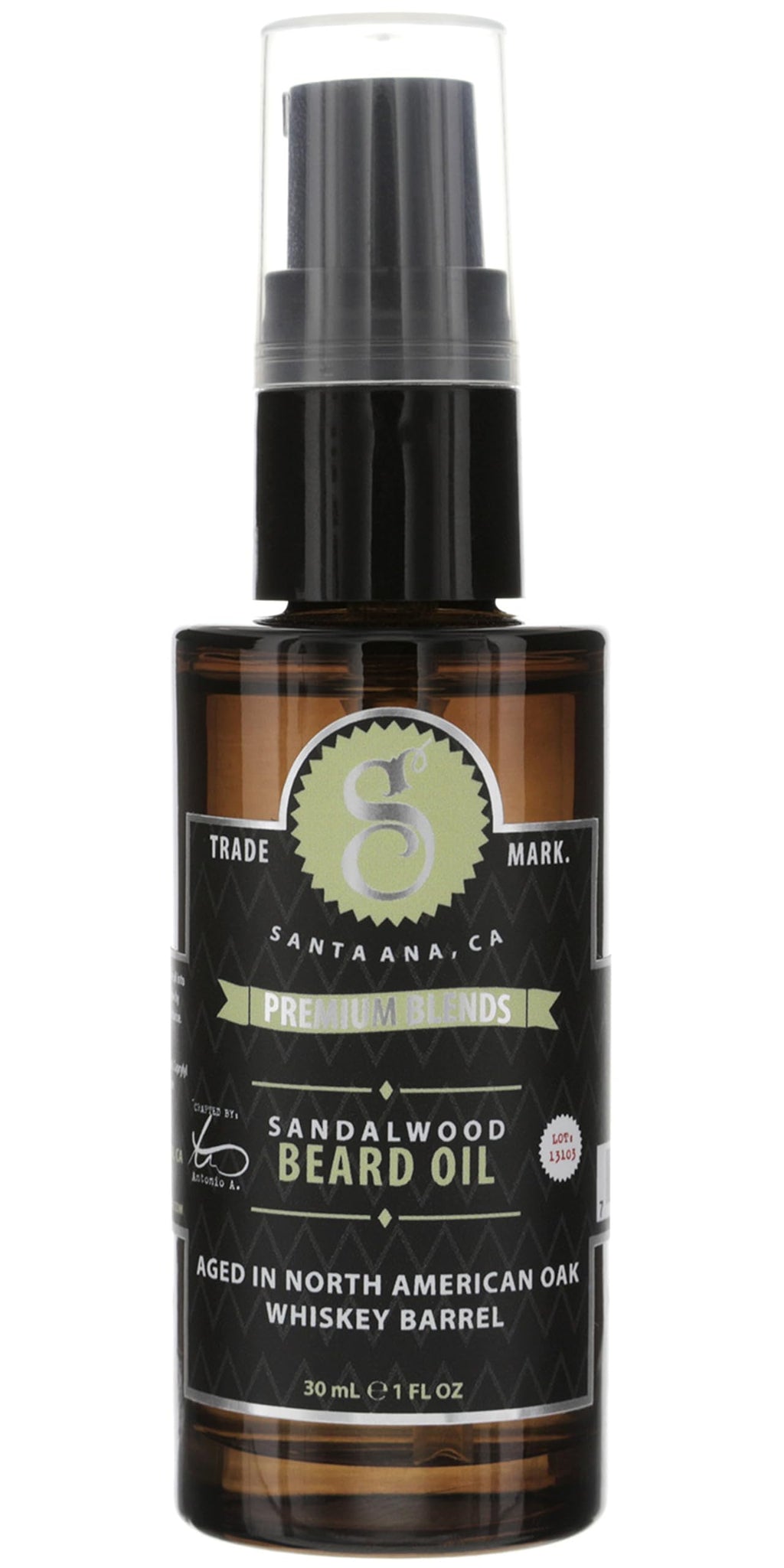 Suavecito Premium Blends Beard Oil - Leave-In Beard Conditioner For Softening Hair, Hydrating Skin, Eliminating Beard Dandruff, Healthy Beard Growth - Sandalwood Fragrance - 1 oz