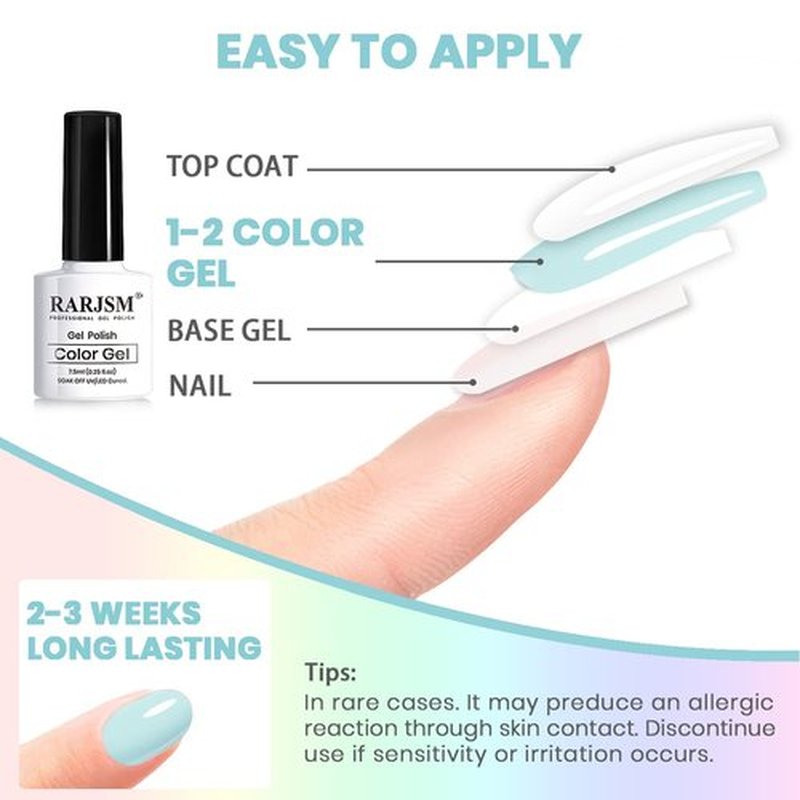 RARJSM Gel Nail Polish Set 6Pcs Pastel Gel Polish Rainbow Colors Kit Soak off UV Spring Summer Ice Cream Varnish Nail Art Salon Manicure at Home(Pink Orange Yellow Green Blue Purple)