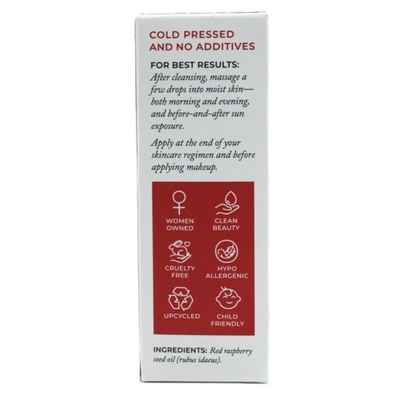Berry Beautiful Pure Red Raspberry Seed Oil – 1 fl oz | Cold-Pressed, Unrefined, Extra Virgin | Grown and Pressed in Washington State
