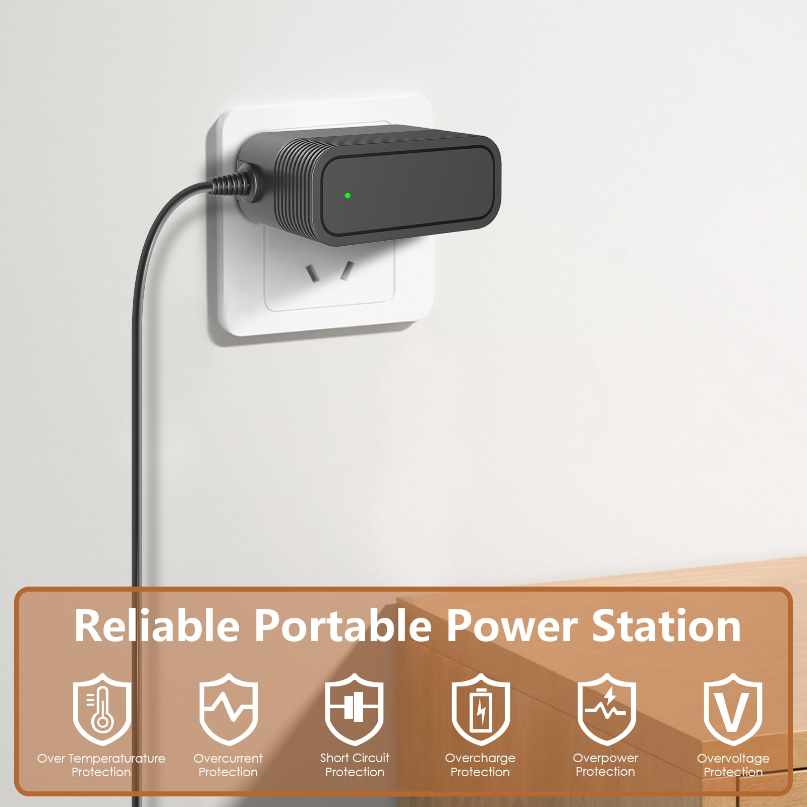 31V 0.5A Charger for 25.9V Vacuum Cleaner Compatible with AZVKEA S17, ZCAISH Z1, AFNOP Pure 16 25.9V Cordless Stick Vacuum Cleaner Charger Adapter